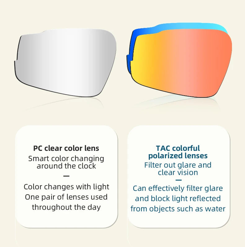 ROCKBROS Photochromic Cycling Glasses Bike Bicycle Glasses Sports Men's Sunglasses MTB Road Cycling Eyewear Protection Goggles - Reliefff.co